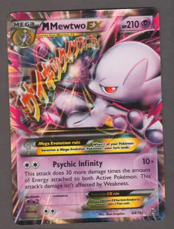 M Mewtwo EX 64/162 Ultra Rare Holo XY BREAKthrough LP 2015 Pokemon Card - Image 1