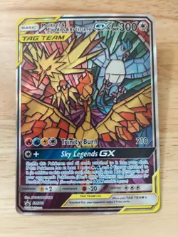 Moltres & Zapdos & Articuno GX SM210 NM Full Art Promo Rare Pokemon Card - Image 1