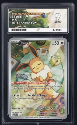 Pokemon Eevee Prismatic Evolutions ETB Promo Pokemon Card #173 Ace 9 MINT - Image 2