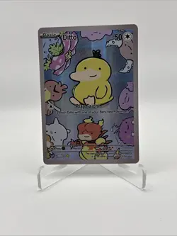 After Skool Hobby V2 25 Ditto Pysduck Holo Fan Art Card Genetic Mystery Pokemon - Image 1