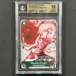 PSA 10 Monkey D Luffy Winner P-061 Uta Deck Battle One Piece English Card Gear 5 - Image 1