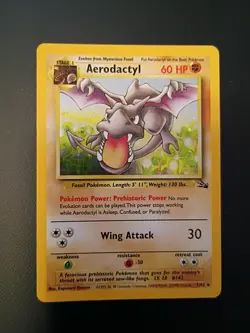 POKEMON TCG AERODACTYL HOLOGRAPHIC RARE CARD #1/62 UNGRADED EXCELLENT CONDITION - Image 2
