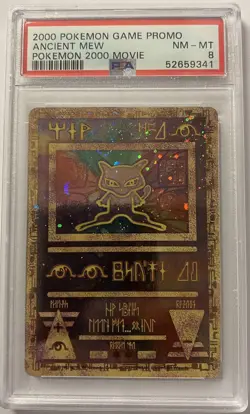PSA 8 Ancient Mew 2000 Movie Promo Holographic Pokemon Card - Image 1