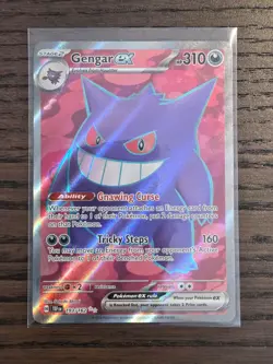 Rare Pokemon Gengar EX Full Art Ultra Rare TCG Card, Temporal Forces #193/162 - Image 1