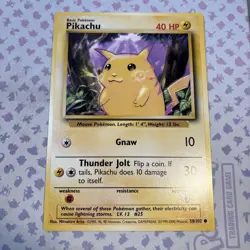 POKEMON PIKACHU CARD 58/102 JUMBO - NOT FOR PLAY USE - Promo EX (1) - Image 2