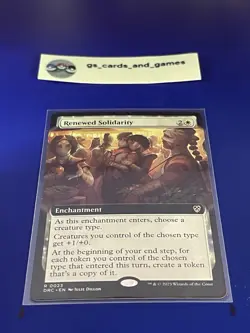 Renewed Solidarity R #0023 (Extended Art) DRC Aetherdrift Commander - MTG Card - Image 1
