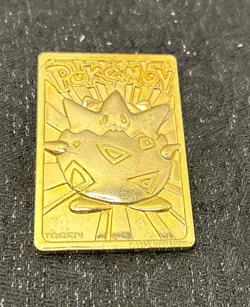 Pokemon Togepi Burger King 23k Gold Plated Trading Card 1999 Nintendo - Image 3