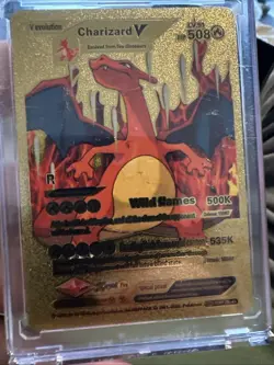 Charizard Gold Fan Art Cards Lot 4 Cards - Image 3