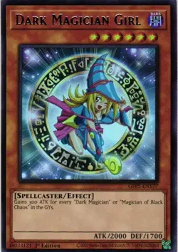 DARK MAGICIAN GIRL HOLO YuGiOh YU GI OH Custom Anime Collectible Card - Image 1