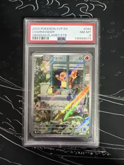 Pokemon Charmander TCG Black Star Promo Card Obsidian Flames SVP en 044 PSA 8 - Image 1
