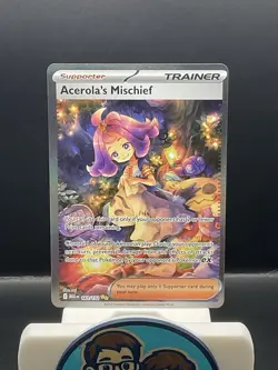 Acerola’s Mischief SIR #183/132 Mega Evolution Secret Rare TCG Card NM pokemon - Image 2