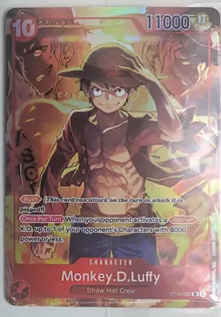 New/Sealed - Promo One Piece CARD Treasure Booster Monkey.D.Luffy ST10-006 SR - Image 1