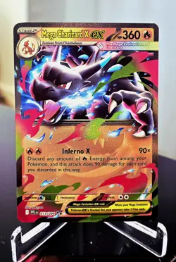 Mega Charizard X ex 013/094 Phantasmal Flames Ultra Rare Holo Pokemon Card NM - Image 1