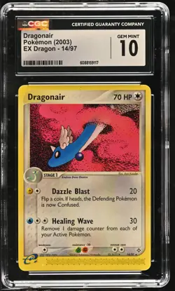 CGC 10 GEM MINT Dragonair 2003 EX Dragon 14/97 Pokemon Card - Image 1