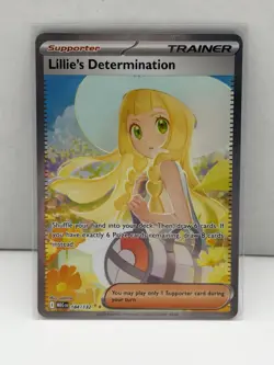 Pokemon TCG Mega Evolution LILLIE’S DETERMINATION SIR Trainer Card 184/132 - Image 1