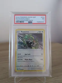 Pokemon Rayquaza Holo Black Star Promo TCG Card SWSH029 PSA 7 - Image 1