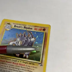 Brock's Rhydon 2/132 Holo Unlimited Holo Rare Card - Pokemon TCG - Gym Heroes - Image 2