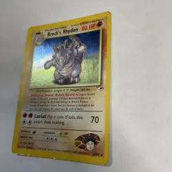 Brock's Rhydon 2/132 Holo Unlimited Holo Rare Card - Pokemon TCG - Gym Heroes - Image 4