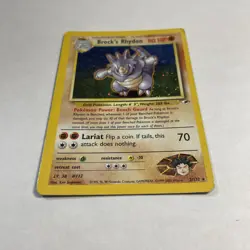 Brock's Rhydon 2/132 Holo Unlimited Holo Rare Card - Pokemon TCG - Gym Heroes - Image 5