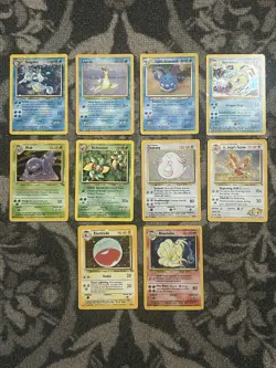 Pokemon Card Lot Of 10 WOTC Holos Various Condition Ninetales Kingdra Fearow - Image 1