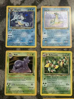 Pokemon Card Lot Of 10 WOTC Holos Various Condition Ninetales Kingdra Fearow - Image 2