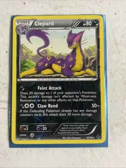 Pokemon LIEPARD Card 65/98 Reverse Holo Rare Emerging Powers Unlimited - Image 1
