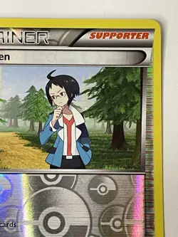 Cheren trainer Supporter Pokemon Card 91/98 Rare Reverse Holo 2011 LP - Image 4