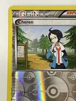 Cheren trainer Supporter Pokemon Card 91/98 Rare Reverse Holo 2011 LP - Image 5