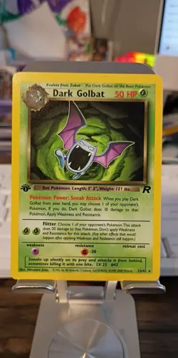 2000 Pokemon DARK GOLBAT Team Rocket 1ST EDITION Non Holo RARE Set Card 24/82 NM - Image 1