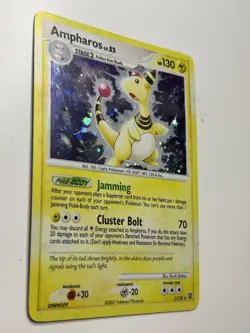 Ampharos Secret Wonders Holo Rare Pokemon Card 1/132 MP - Image 2