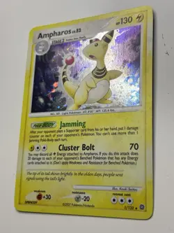 Ampharos Secret Wonders Holo Rare Pokemon Card 1/132 MP - Image 3