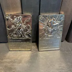 Lot of 2 1999 Pokemon 23kt Gold Plated Metal Cards Togepi Mewtwo Nintendo rare - Image 2