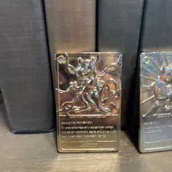 Lot of 2 1999 Pokemon 23kt Gold Plated Metal Cards Togepi Mewtwo Nintendo rare - Image 3