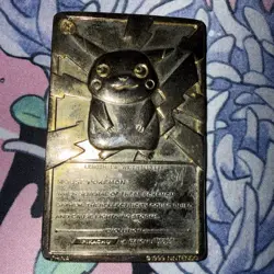 Pokemon Vintage 1999 23K Gold Plated Card Burger King Limited Edition Pikachu - Image 2