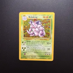 Pokemon TCG Nidoking Base Set Holo Unlimited Rare Card 11/102 NM Condition - Image 1