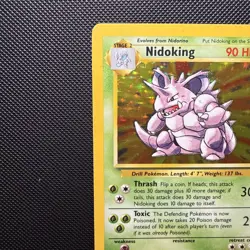 Pokemon TCG Nidoking Base Set Holo Unlimited Rare Card 11/102 NM Condition - Image 5