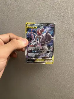 Pokemon TCG Mewtwo and Mew GX Sun & Moon Holo Promo Card #SM191 NM/M PSA 10 Cont - Image 1