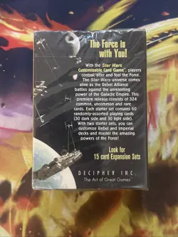 1995 Star Wars Customizable Card Game Premiere 60 Card Starter Set Deck Sealed! - Image 3