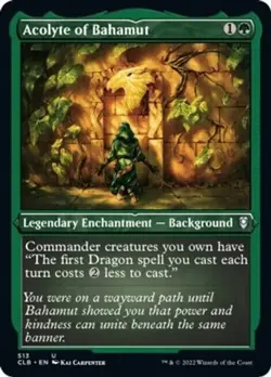 1x - Acolyte of Bahamut - ETCHED FOIL - Commander Legends Baldur's Gate CUC MTG - Image 1
