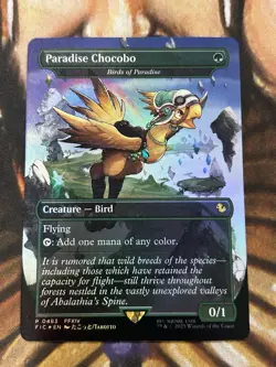 Foil Paradise Chocobo Birds of Paradise (Borderless) #483 MTG Final Fantasy - NM - Image 1