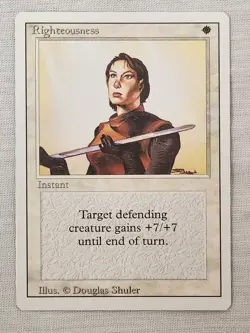 NM Righteousness Revised Mtg Magic the Gathering - Image 1