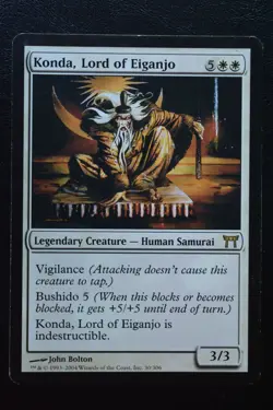Magic The Gathering MTG KONDA, LORD OF EIGANJO Champions of Kamigawa LP Played - Image 1
