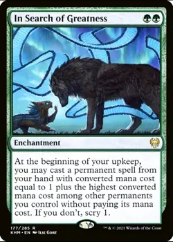 X 1 In Search of Greatness NM-M Kaldheim 177 MTG Magic The Gathering - Image 1