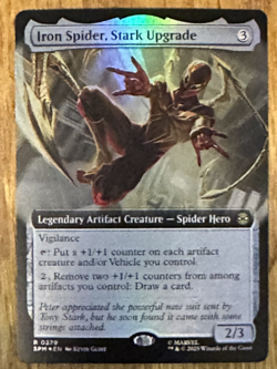 MTG Marvel Spider-Man, Iron Spider, Stark Upgrade - Extended Art Foil - Image 1