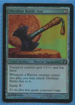 MTG: Morningtide: Obsidian Battle-Axe: FOIL - Image 1