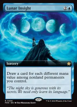 Lunar Insight Extended Art Regular - Foundations MTG-NM - Image 1