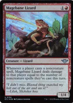 Magebane Lizard FOIL Outlaws of Thunder Junction NM #134 MTG OTJ - Image 1