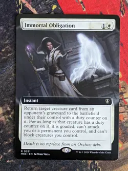 MTG Card : Immortal Obligation (Murders Karlov Manor) EXTENDED ART - Image 1