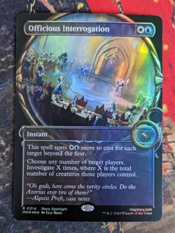 MTG Card: Officious Interrogation (Murders at Karlov Manor) SHOWCASE FOIL - Image 1