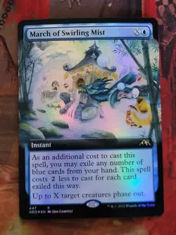 MTG Card : March of Swirling Mist (Kamigawa: Neon Dynasty ) EXTENDED ART FOIL - Image 1